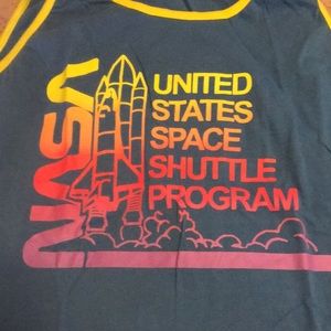 NASA retro us space shuttle mens bodybuilder tank XL